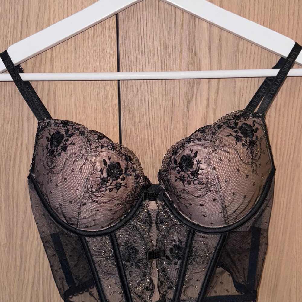 Victoria's Secret Black Sheer Lace Bra